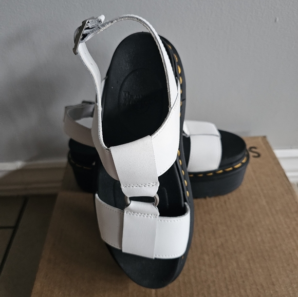 Dr. Martens White Francis Platform Sandals New - Picture 7 of 10